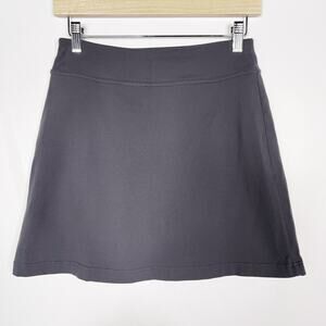 Athleta XSmall XS Gray Sweet Sport Activewear Skort Liner Shorts Stretch Knit